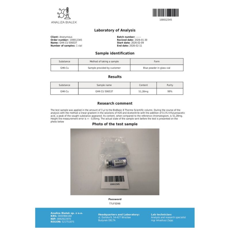 GHK-Cu 50 mg – Premium Kupferpeptid für Regeneration & Gewebereparatur