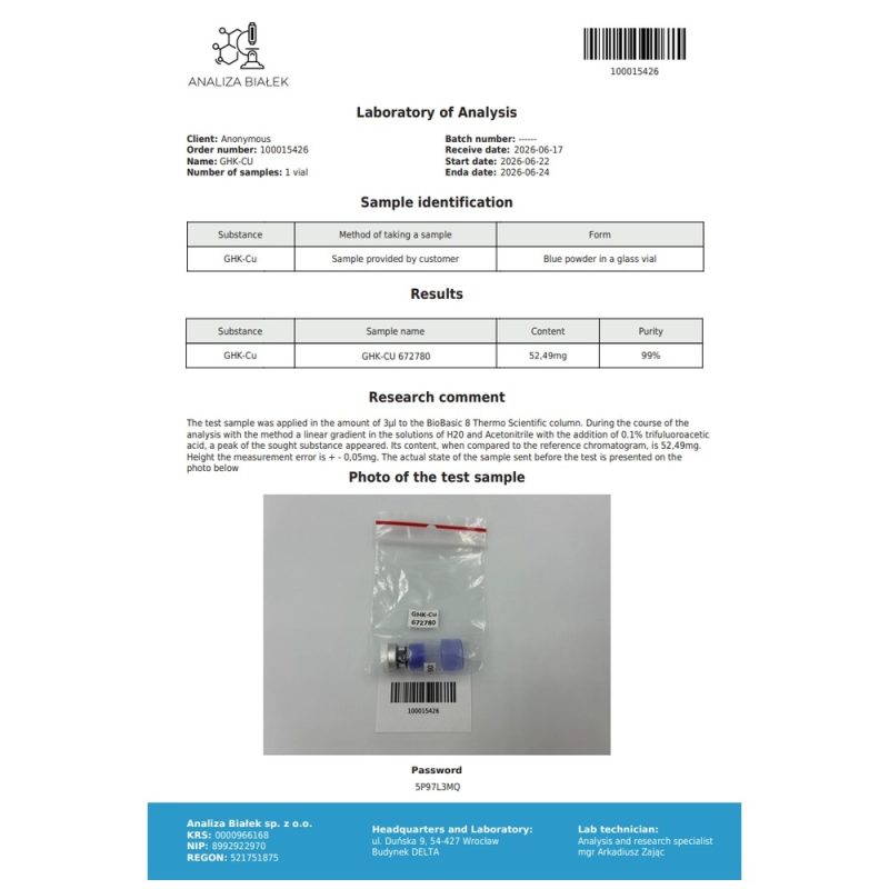 GHK-Cu 50 mg – Premium Kupferpeptid für Regeneration & Gewebereparatur