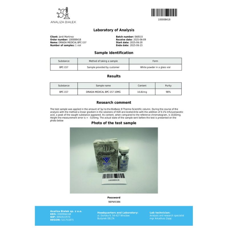 Androlex BPC-157 10 mg (Pulbere liofilizată)